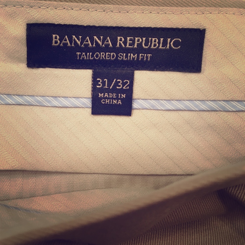Banana Republic khaki suit pants